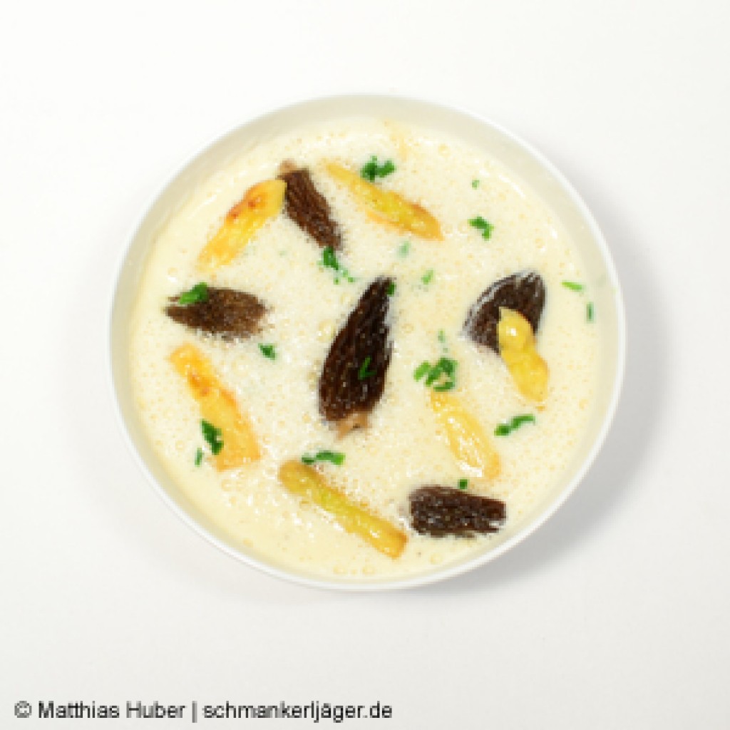 Spitzmorcheln von Pilze Wohlrab in Spargelsuppe