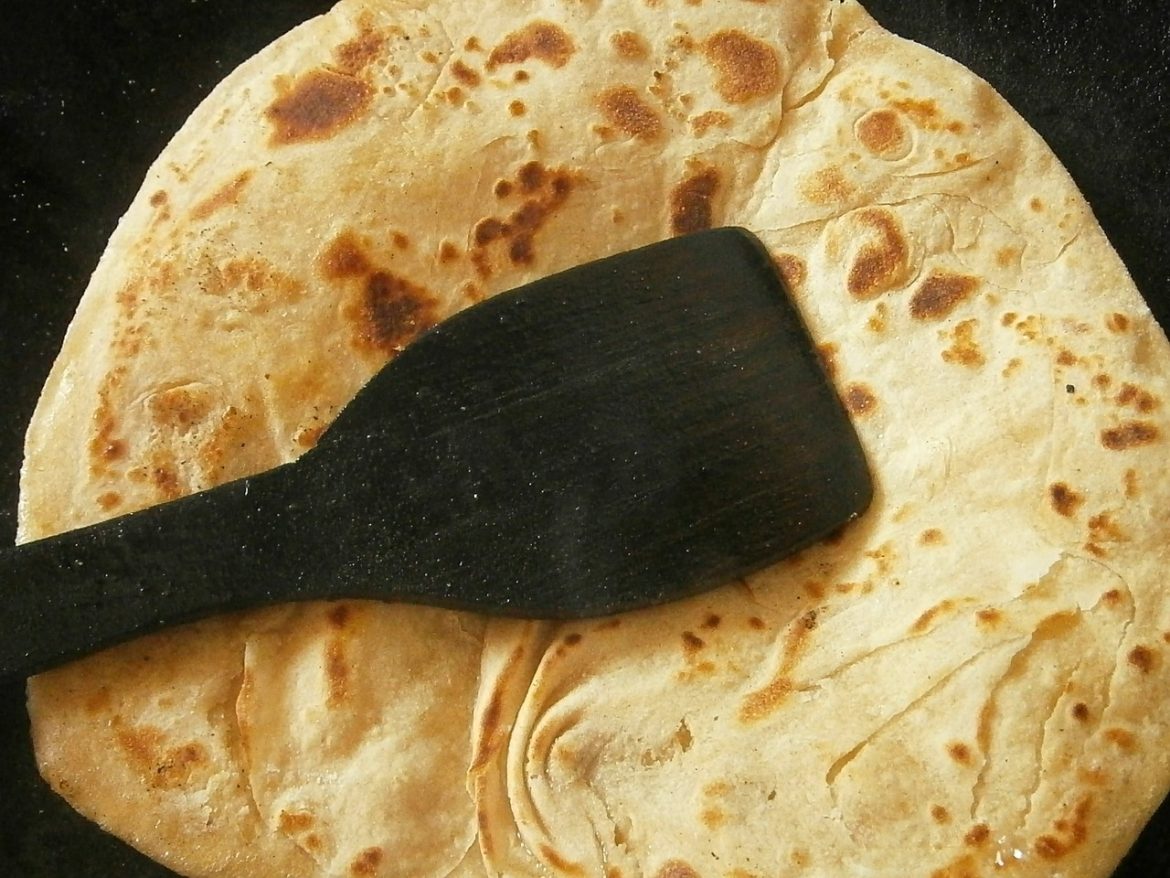 Leckere Mandelpilz-Pfannkuchen.