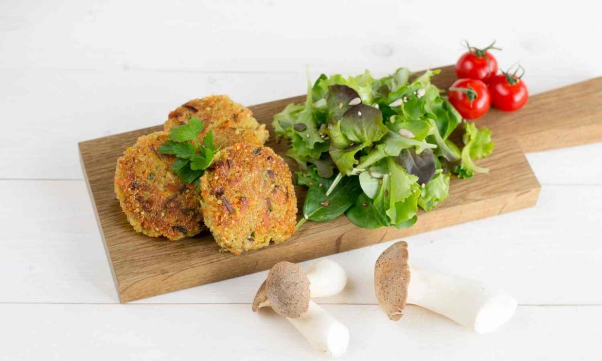 Quinoa Pflanzerl mit Kräuterseitlingen