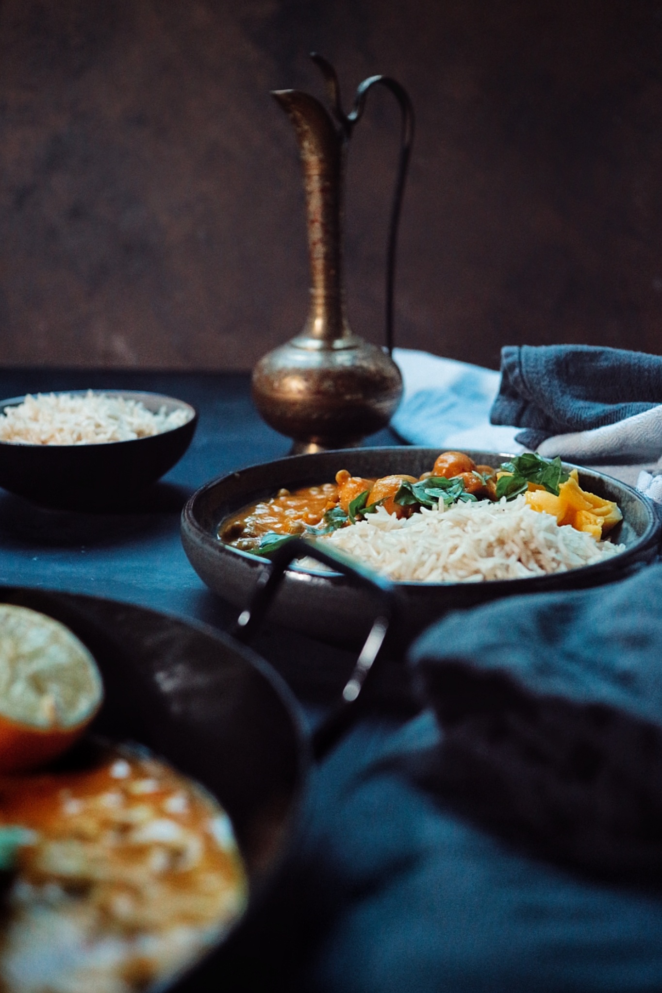 Mango-Curry mit Champignons
