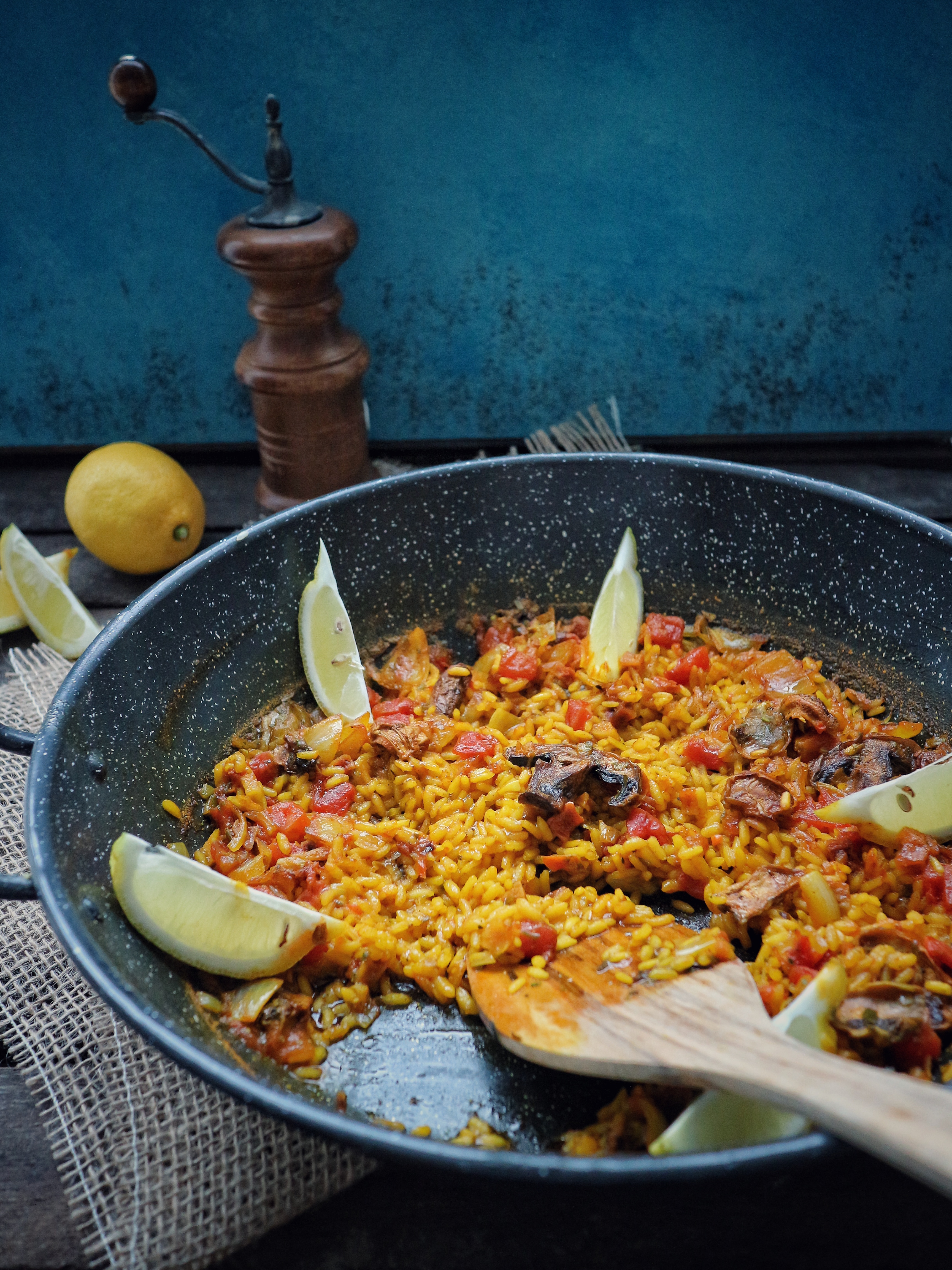 Champignon Risotto als Paella