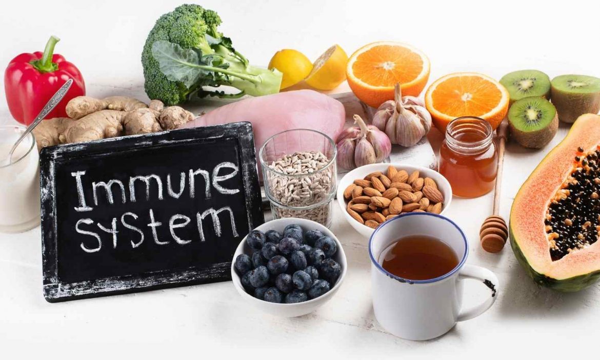Immunsystem Schild Obst