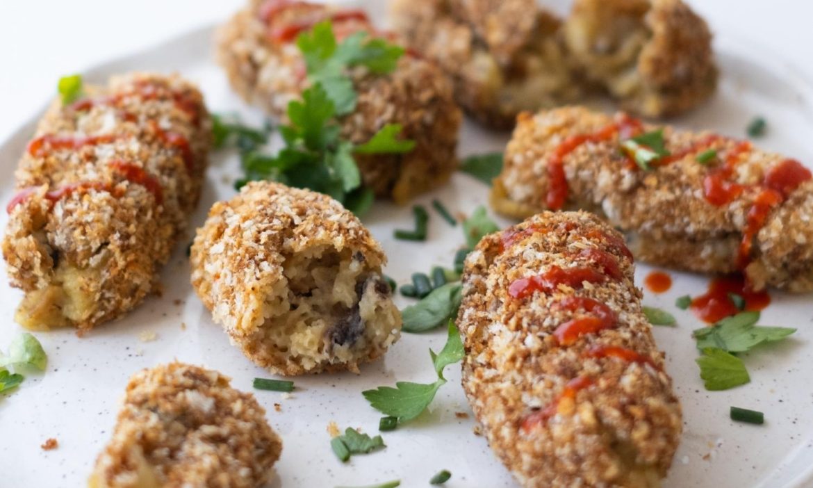 Vegane Shiitake Kroketten Shiitake Kroketten